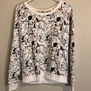 Scoop Neck Cotton 101 Dalmatians Pullover